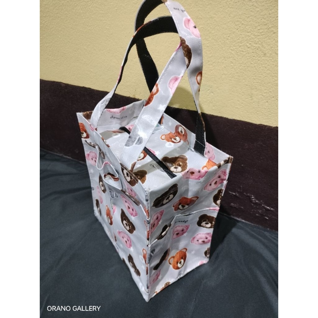 YT2- SR  ออราโน่ กระเป๋าผ้ากันน้ำ ใส่แก้วเยติได้ 2 ใบ รุ่นกระเป๋ารอบ 4 ด้าน ปรับขนาดความกว้างเพิ่ม