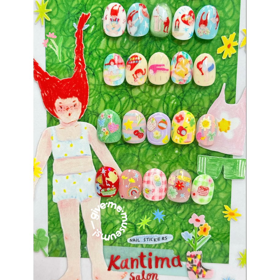 สติกเกอร์ติดเล็บ HUGGING YOURSELF give.me.museums x Kantima Salon - Nail Sticker