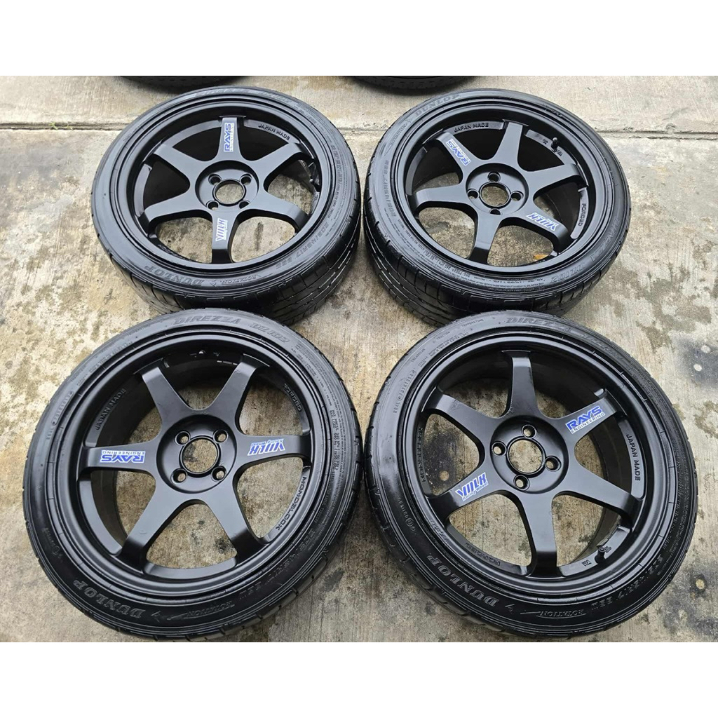 แม็กแต่ง TE37 ขอบ 17" 4/100กว้าง7.5 Off 40 ใส่เก๋ง 4 รูได้ทุกรุ่น