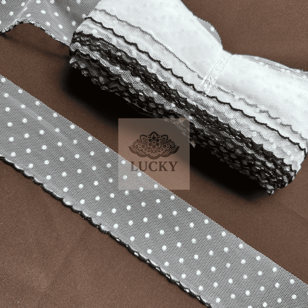 ลูกไม้ LUCKY - ผ้าตะข่าย ลายจุด