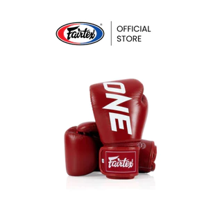 Fairtex นวมชกมวย BGV1 ONE X นวมต่อยมวยหนังแท้ กระชับพอดี ดีไซน์โค้งมน | Muay Thai Boxing Gloves