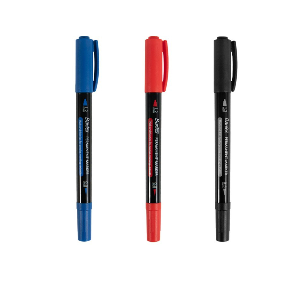 Bantex ปากกาเคมี ปากกาเพ้นท์ แห้งเร็ว กันน้ำ เขียนได้ทุกพื้นผิว หัว 0.5mm 1.2mm Permanent Marker