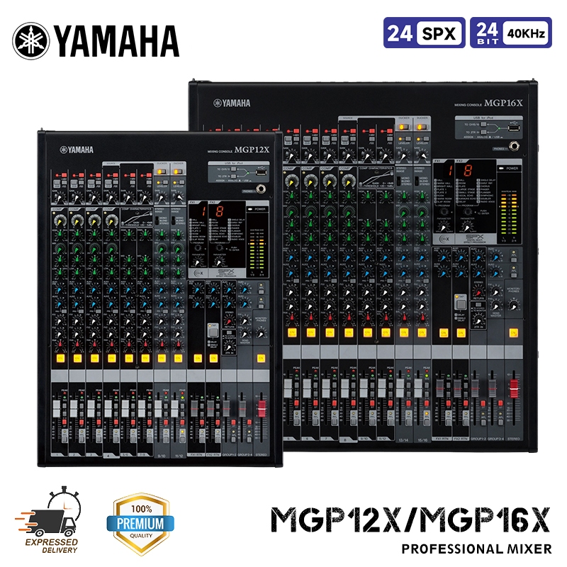 Yamaha MGP12X/MGP16X Professional Audio Mixer 12/16 Channels USB and Effects Controller with SPX Effects