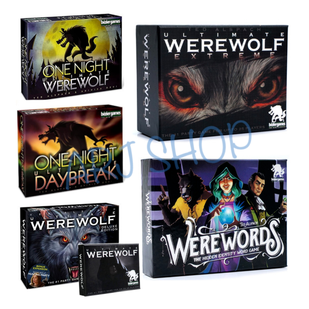 บอร์ดเกมหมาป่า ( เกรดงานดี ) - One night / Ultimate werewolf / Alien / Daybreak / Vampire / Super villains Board game