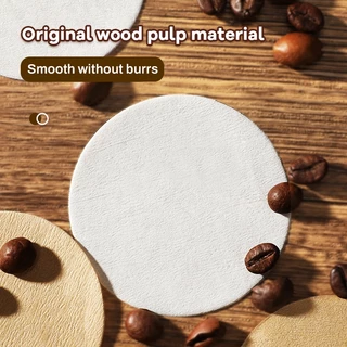 กระดาษกรองกาแฟวงกลม 56 มม./60 มม./68 มม. 100แผ่น สำหรับหม้อต้มกาแฟ Moka Pot Paper Filter