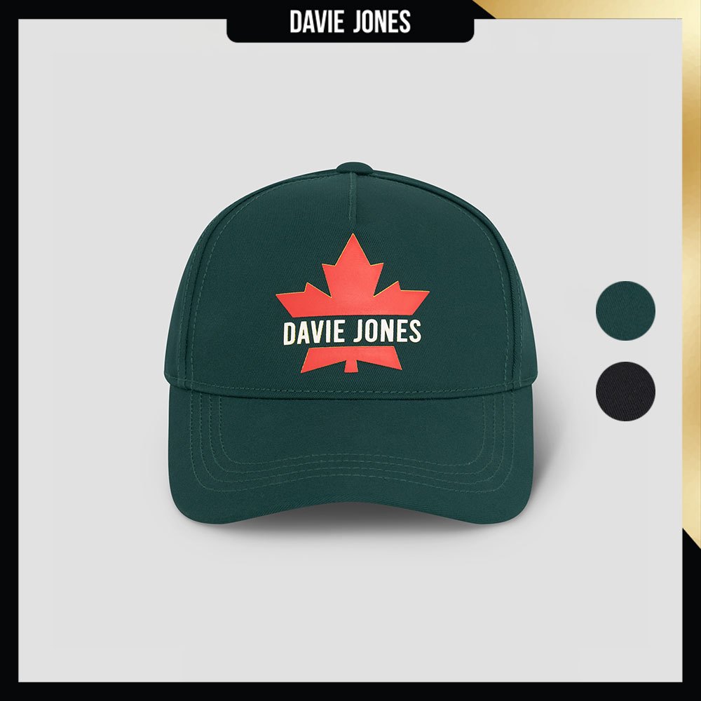 DAVIE JONES หมวกแก๊ป ปักโลโก้ Cap With a Logo Unisex AP0005 สีเขียว ดำ