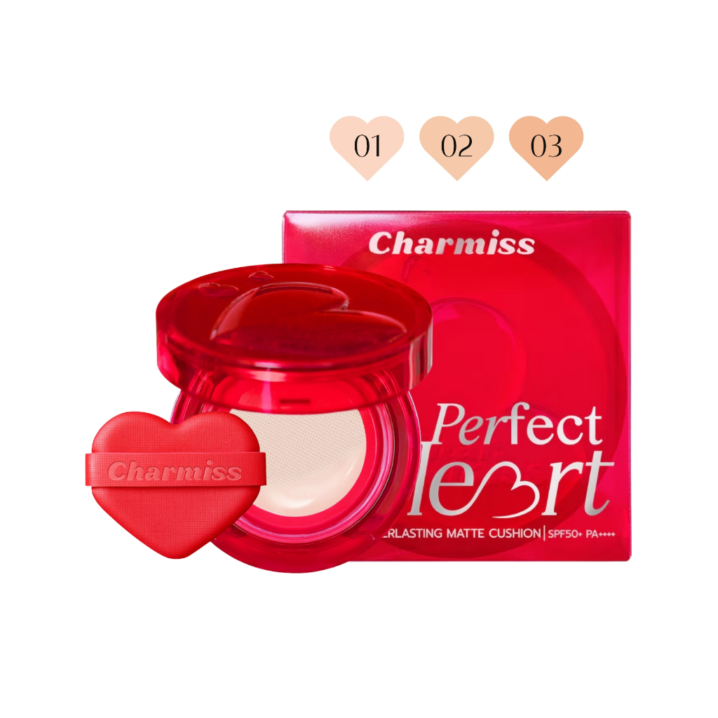 CHARMISS ชาร์มิส เพอร์เฟค ฮาร์ท เอฟเวอลาสติ้ง แมตต์ คุชชั่น CHARMISS PERFECT HEART CUSHION SPF50+ PA