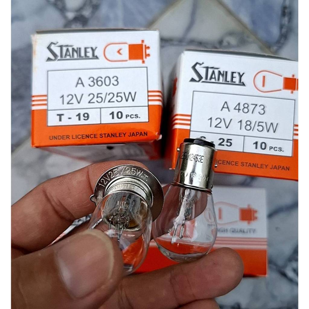 หลอดไฟของstanleyแท้ๆ หลอดไฟหน้า ไฟท้าย (จำนวนสินค้าตามตัวเลือก)ใช้กับdream 100 125 wave 100 110 125 ดรีมท้ายมน ดรีม 125