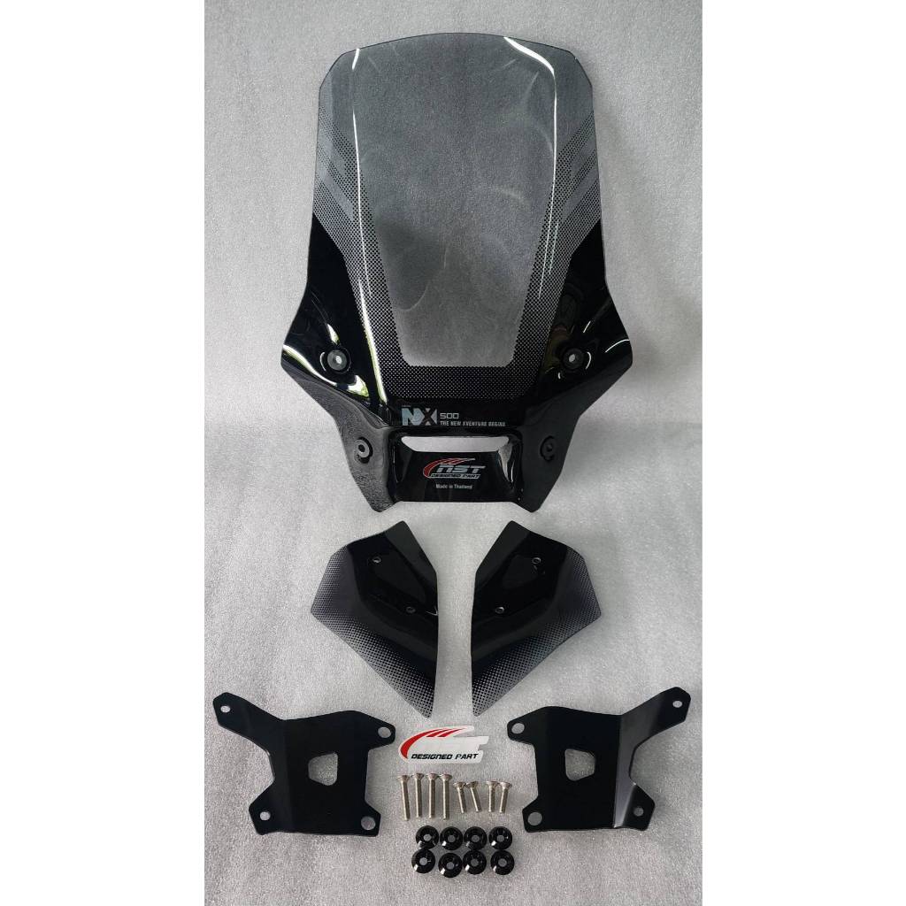 ชิลด์หน้า พร้อมแก้ม NX 500 สำหรับรถ HONDA NX 500 สีดำอ่อน
