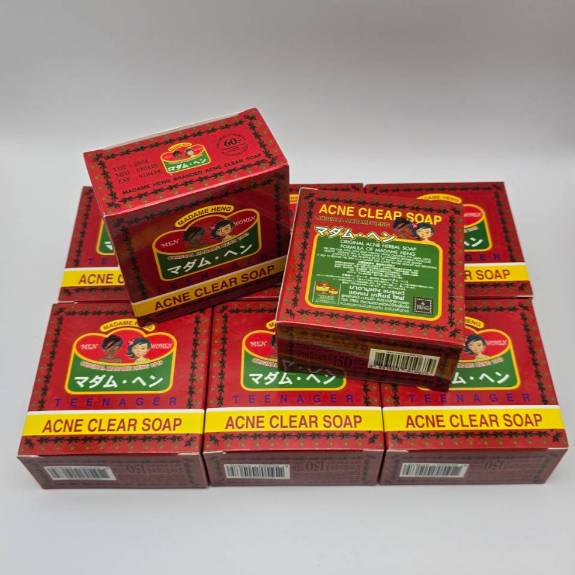 Madame Heng สบู่ลดสิว สมุนไพรแท้ 8 ก้อน (150g) สูตรทีทรี ช่วยควบคุมความมัน
