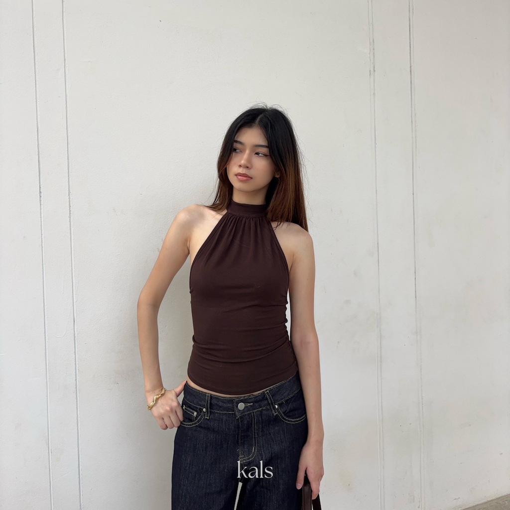 Kals - Mira Tank Top เสื้อกล้ามคอจีบ ดีเทลผูกโบว์ โชว์ครึ่งหลัง