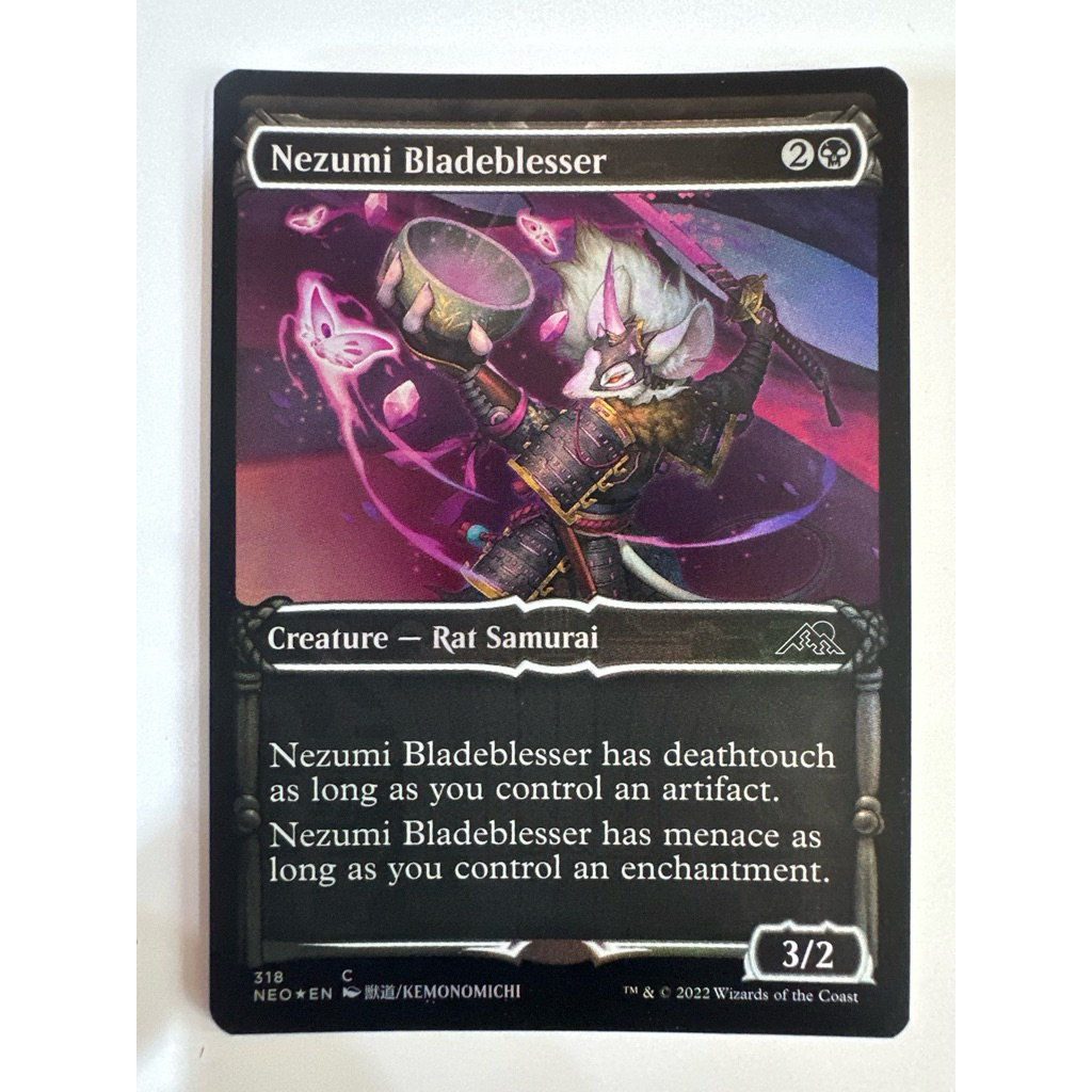 Kamigawa: Neon Dynasty Variants Foil: Nezumi Bladeblesser (Showcase) ของแท้พร้อมส่ง MTG Magic the ga