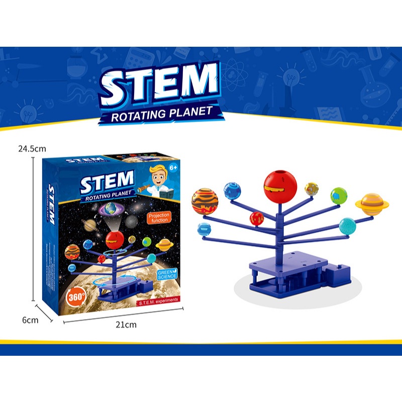 ส่งไวมาก! Stem Solar System ระบบสุริยะจักรวาลหมุนได้ มีแสง ของเล่นเพื่อการศึกษา เรียนรู้ดาวเคราะห์ต่างในระบบสุริยะ