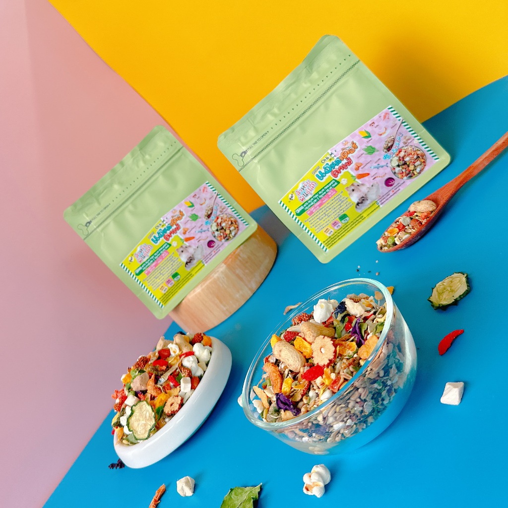 ✨ร้าน Hamster Cafe' อาหารแฮมสเตอร์ สูตรสายพันธุ์เล็ก 300 g. By Hamster Cafe’🐹🥗