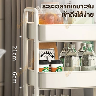 BV รถเข็น เหล็ก ชั้นวางของมีล้อ 3/4ชั้น ชั้นรถเข็น พร้อมล้อเลื่อน+ที่จับ แข็งแรงกันสนิม เคลื่อนย้ายสะดวก ชั้นวางของเหล็ก