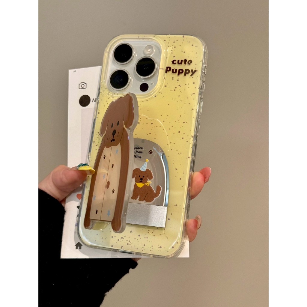 (17) พร้อมส่ง 🐶 R1882 เคสกระจกลายหมา เคสไอโฟน งานกระจก แฟชั่นเกาหลี สำหรับ Iphone 13-17Promax