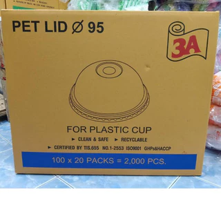 ฝาโดม95 ตรา3A แบบเจาะรูใหญ่(1แถว=100ใบ)*1ลังมี20แถว*