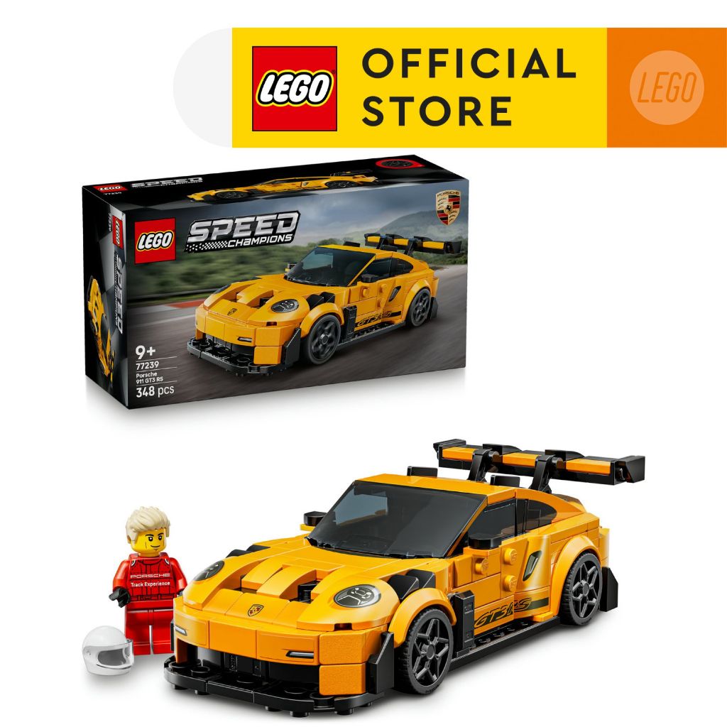LEGO Speed Champions 77239 Porsche 911 GT3 RS Super Car (348pcs.), Building Blocks, Kids Toy