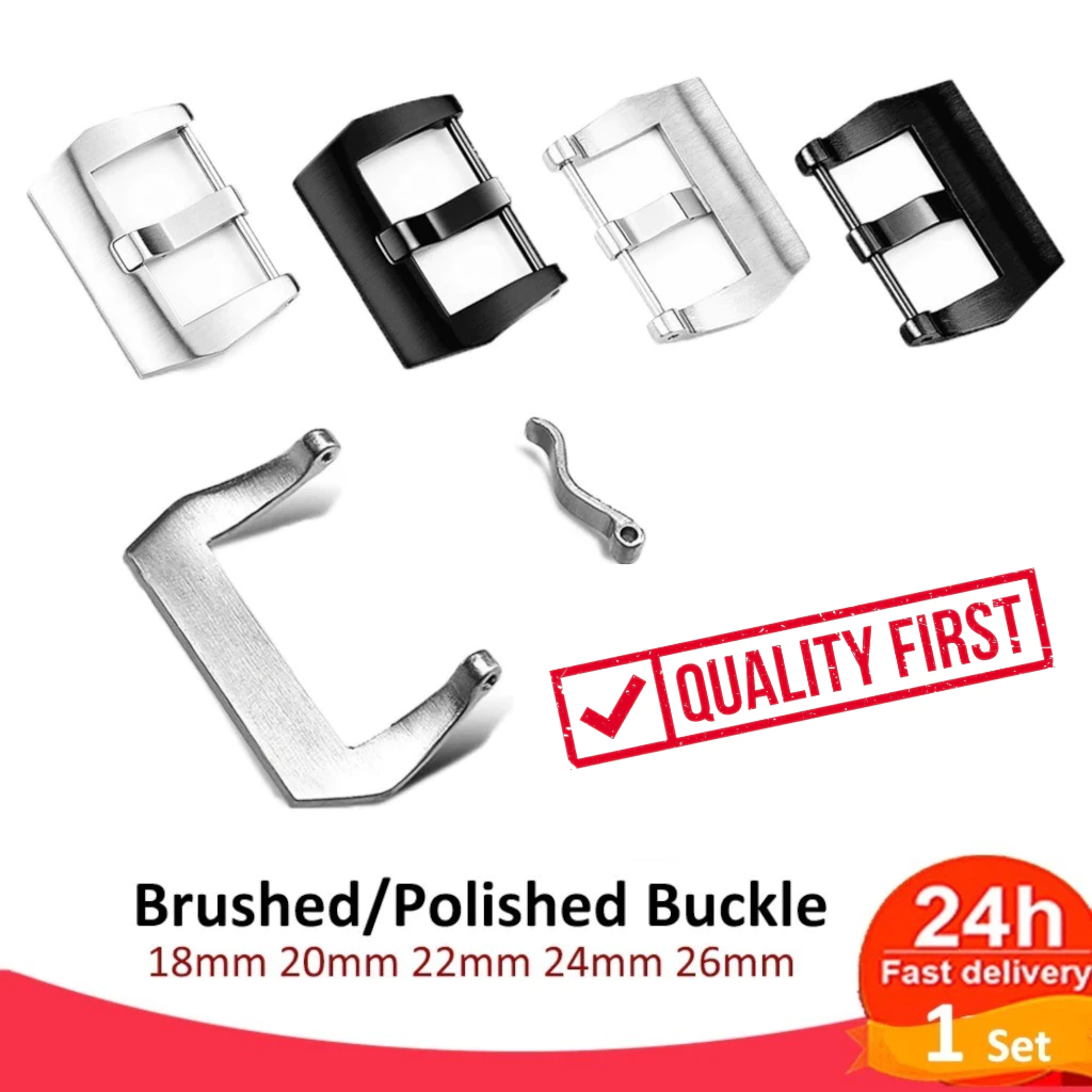 หัวเข็มขัดสายนาฬิกา Stainless สแตนเลส สีเงิน สีดำ thumbnail 3