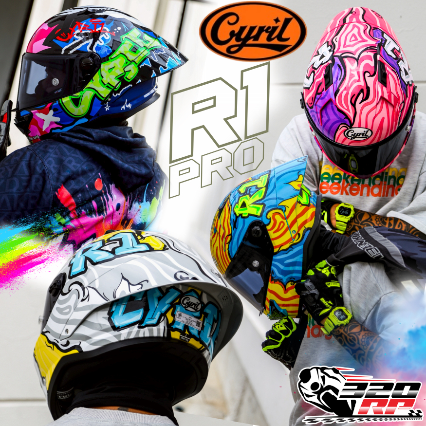 หมวกกันน็อค CYRIL FF352 R1PRO (แถมชิลด์ดำ+สปอยเลอร์) ส่งไว!!!