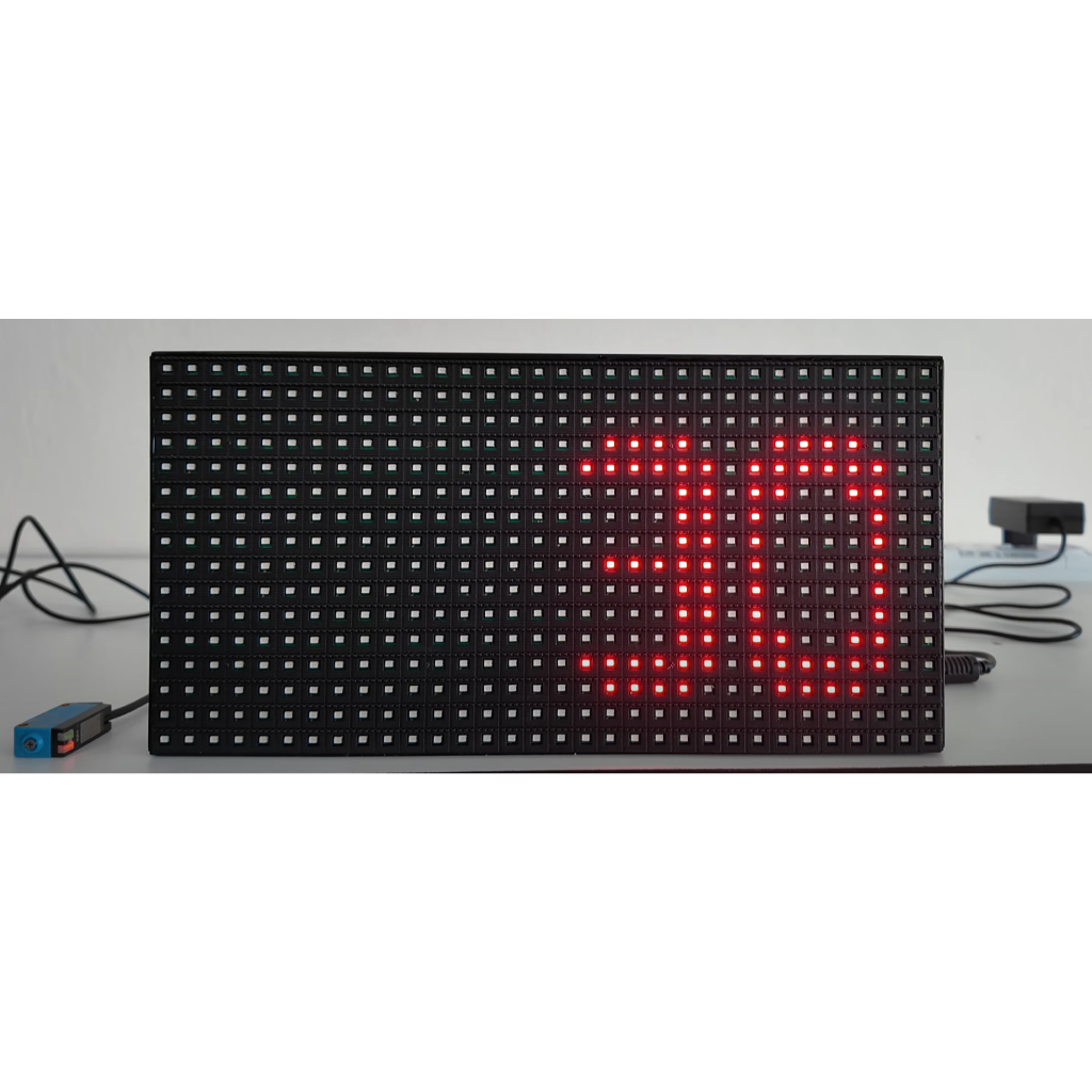 ป้ายนับจำนวณ ขนาด 3 หลัก 16x32CM ชุดลงกล่อง พร้อม +เซ็นเซอร์ NPN ระยะตรวจจับ + อะแดปเตอร์ 5V ในชุด พ