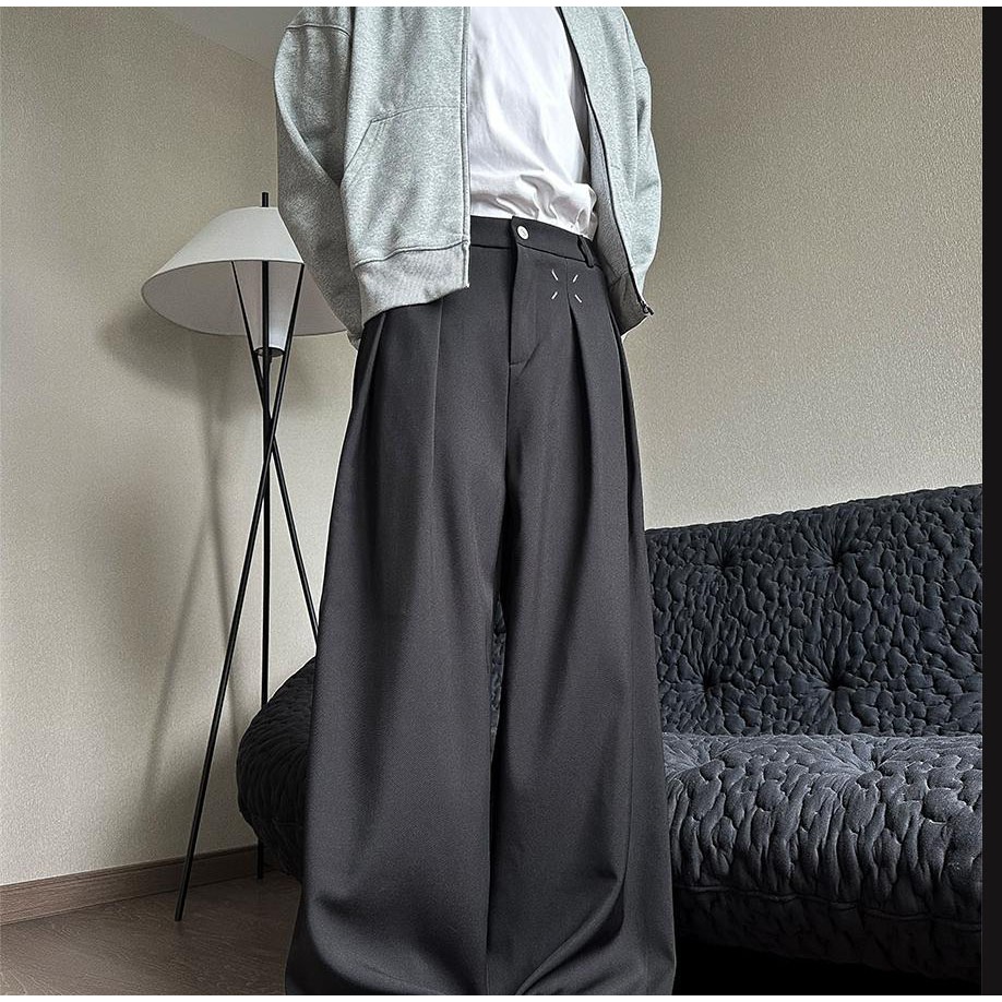 NORMAL.DAY BAGGY TROUSERS กางเกงขากว้างแบบหลวมสำหรับผู้ชาย (5 ขนาด | เหมาะสำหรับคนที่มีความสูง 160-1