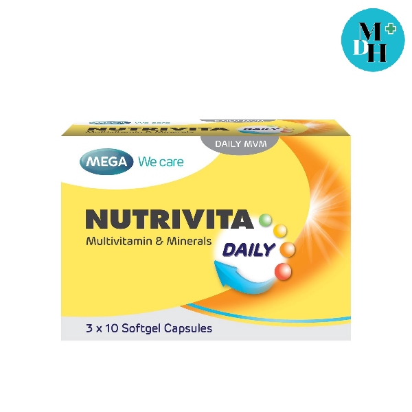 Mega Nutrivita Daily นูทริไวต้า วิตามินและเกลือแร่รวม 30 แคปซูล 20097