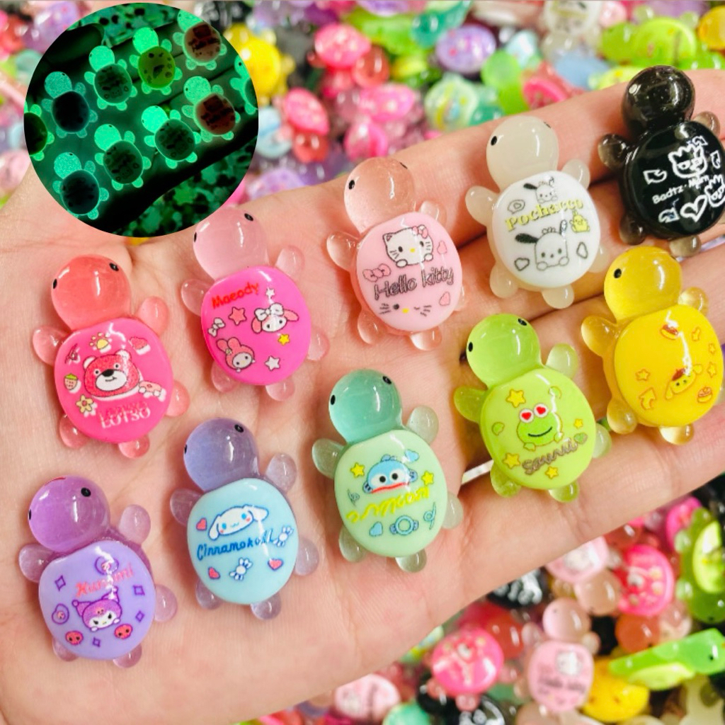 เรซิ่น เต่าซาริโอ้ เรืองแสง อุปกรณ์ตกแต่งเรซิ่นDIY