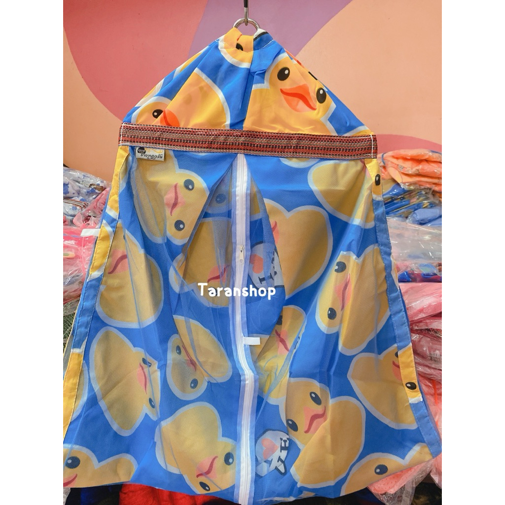 เปลเด็กลายเป็ด กระต่าย [ มีมุ้ง ] เปลนอนเด็ก เปล เปลไกว ที่นอน - รูปที่ 3