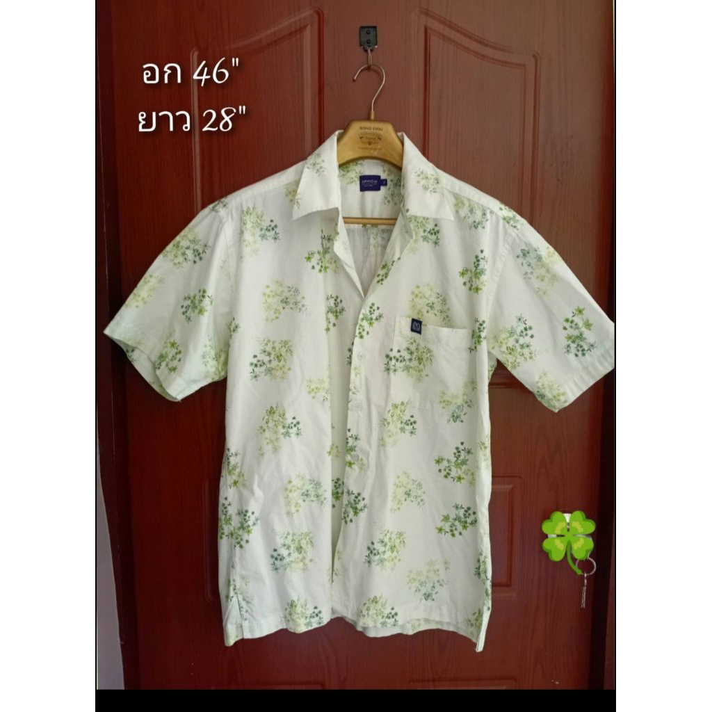 เสื้อเชิ้ต Arrow ลายดอกมือสอง xl