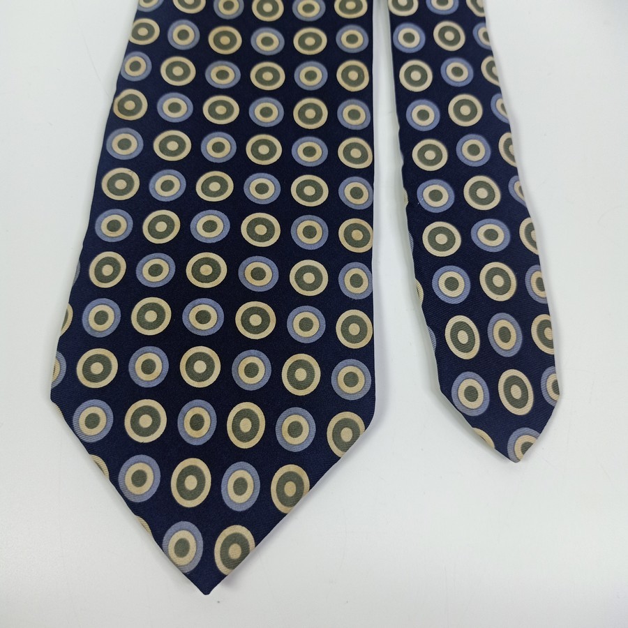 เนคไทมือสอง J.Crew Silk Tie Circle Print Design Made in Japan