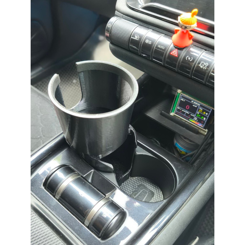 ⚠️โปรดวัดก้นแก้วก่อนสั่ง⚠️DualCup+ ที่วางแก้ว 3D Printing ตรงรุ่น สำหรับ BYD Atto3 / Dolphin | วางได้ 2 ใบ ไม่เบียด