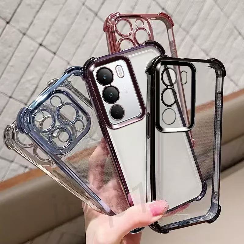 เคสใส กันรอยเลนส์กล้อง สำหรับ Realme C71 C75 C75x  เคสขอบสี กันกระแทก หรูหรา Realme C75 C75X