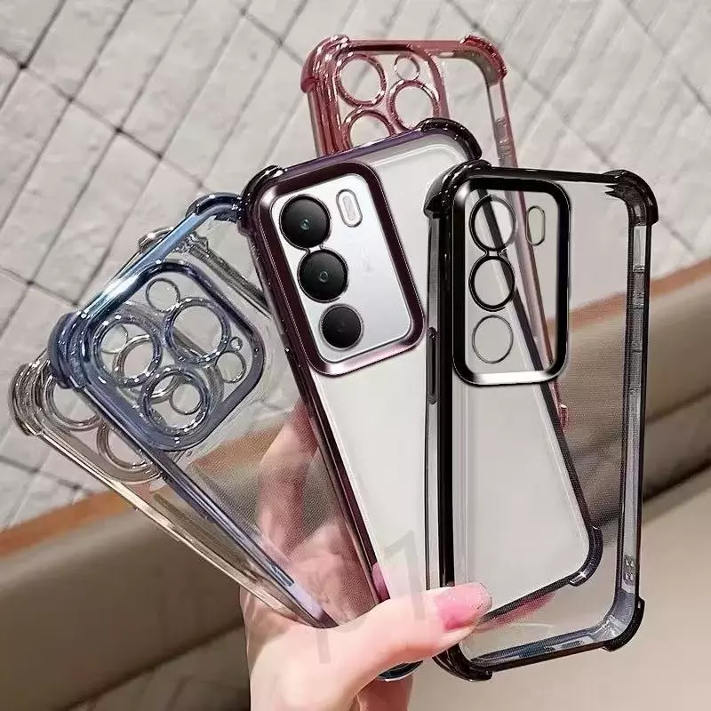 เคสใส กันรอยเลนส์กล้อง สำหรับ Realme C71 C75 C75x เคสขอบสี กันกระแทก หรูหรา Realme C75 C75X