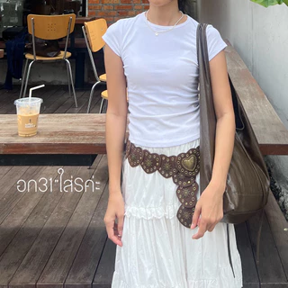 💖 #28TOP183 เสื้อยืดรัดรูปสีพื้น
