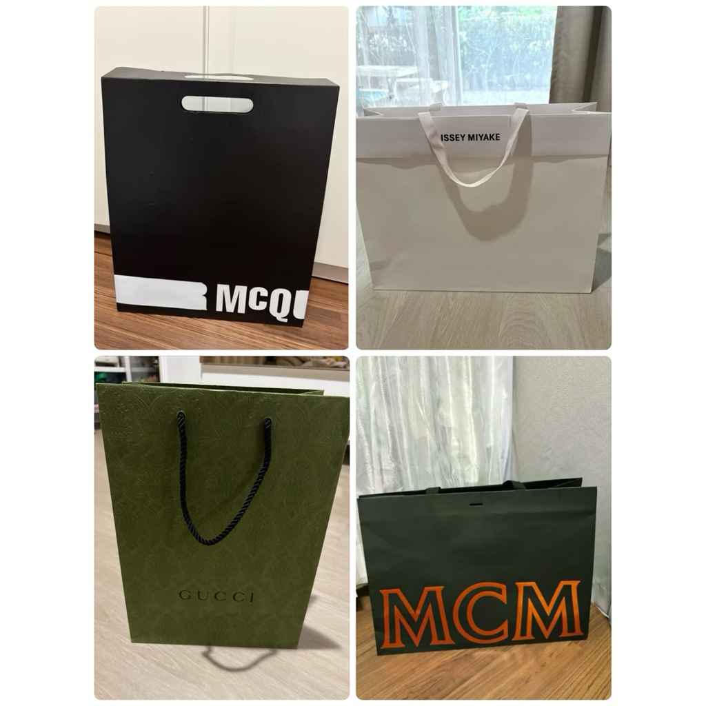 ถุงกระดาษ Mcqueen/Ganni ของแท้100% สภาพดี