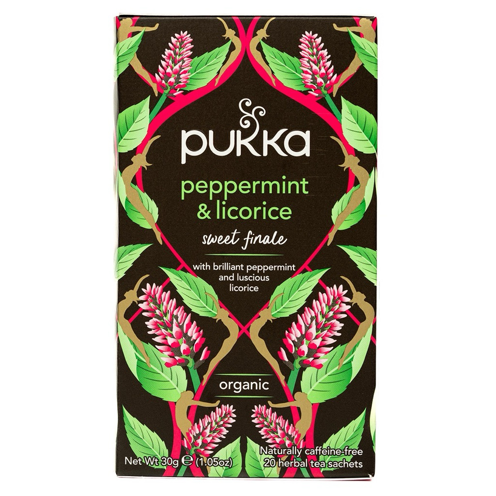 Pukka Peppermint & Licorice Tea Bags X 20 Caffeine Free 30g.
