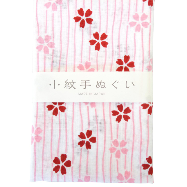 [Direct from Japan]Nippon Chuko Small Shibori Tenugui Hand Towel, Small Flower Pink