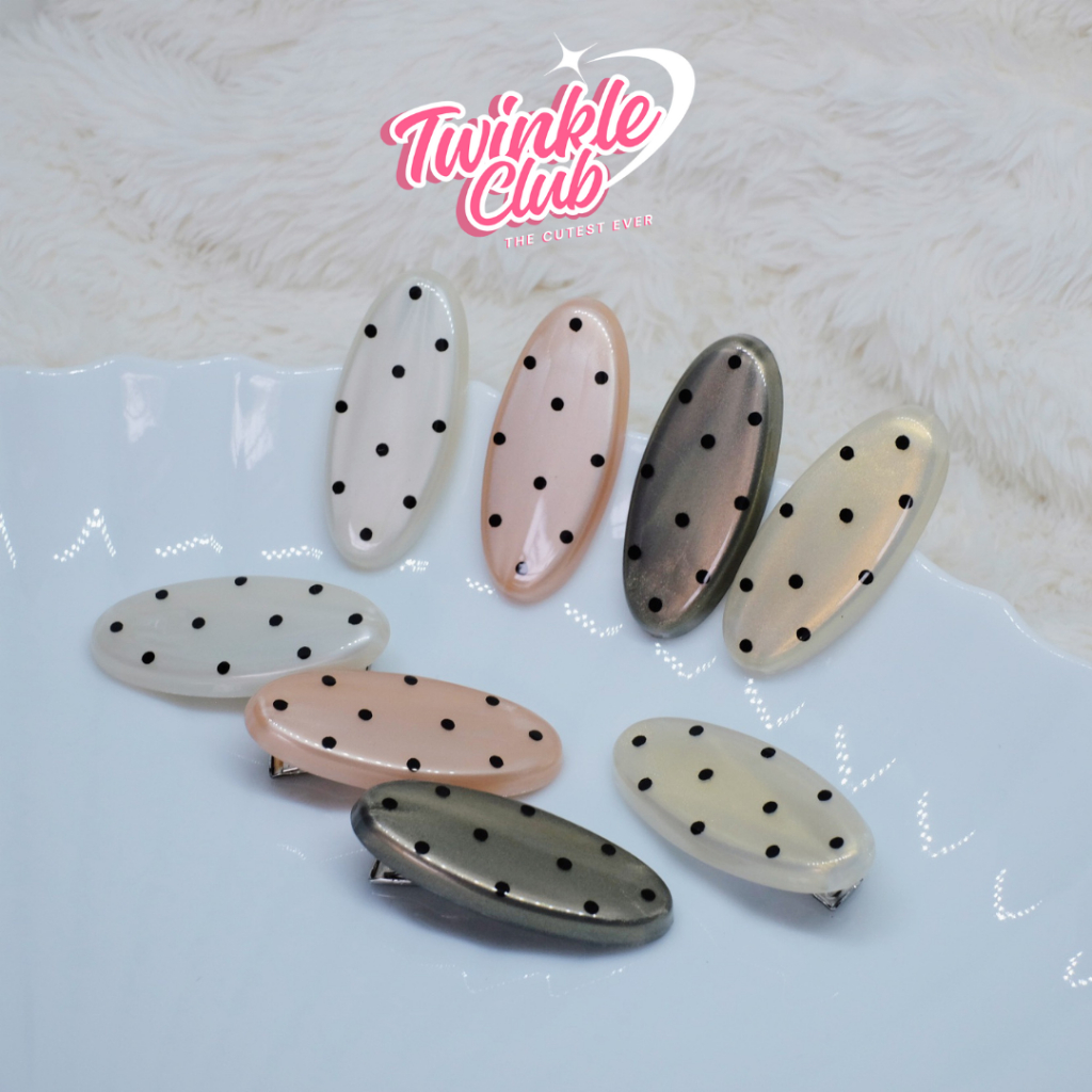 Twinkle Club  | กิ๊บติดผมลายจุด ลาย Polka Dot แพ็ค 2 ชิ้น