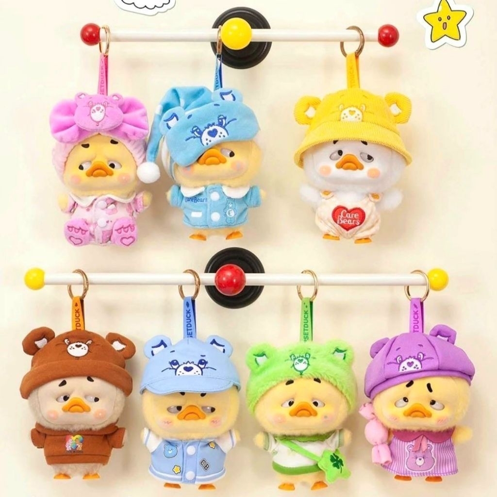 (พรีออเดอร์ 💯)(ยกบ็อก ลุ้น Secret) พวงกุญแจ Upsetduck x Care Bears 💛💜🩷🐻 | จำหน่ายเฉพาะของแท้ 100% เท