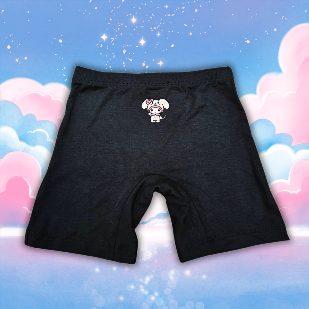 กางเกงซับในเด็กสีดำ(รุ่นใหม่หนานุ่มขึ้น) กางเกงในเด็ก กันโป๊ ลายมายเมโลดี้ ชินนาม่อน ยืดหยุ่นเบาสบายไม่เข้าวิน 2-12 ปี - รูปที่ 4