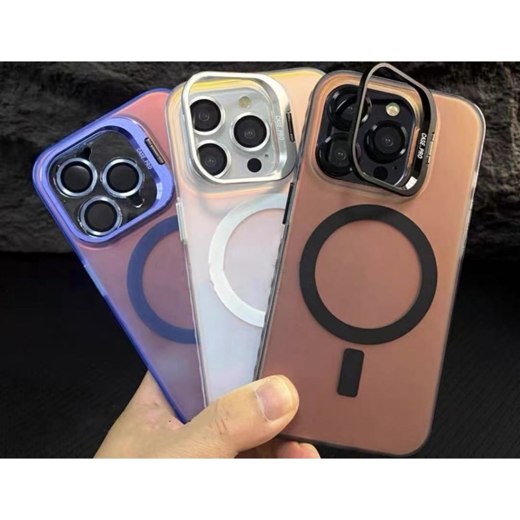 {ส่งจากไทย} เคสตั้งได้แม่เหล็ก โฮโลแกรม Magnetic Case For iPhone i16 i16Pro​ i16promax​ i16plus​