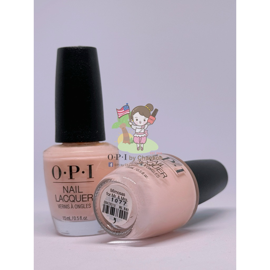 พร้อมส่ง OPI Mimosas for Mr. and Mrs.   สีนู้ดบางๆ อมชมพูอ่อน ๆ เบจนิดๆ สร้างเลเยอร์ได้ตามชั้นที่ทา ผู้ดีสุด  แท้ 💯%