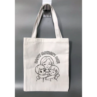 ถุงผ้าระบายสี ลายวันแม่ ลายวันพ่อ สินค้าพร้อมส่ง