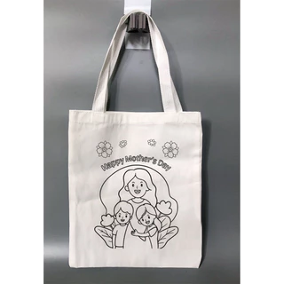 ถุงผ้าระบายสี ลายวันแม่ ลายวันพ่อ สินค้าพร้อมส่ง