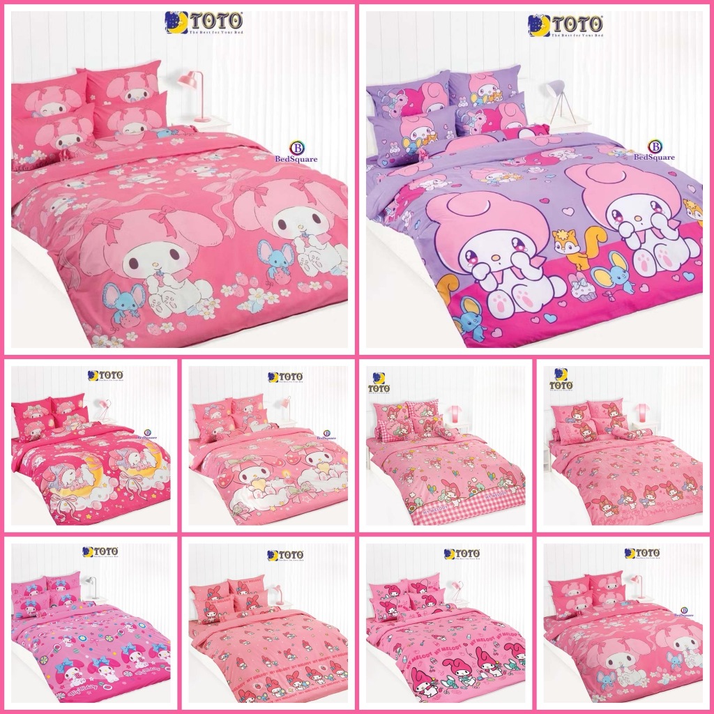 TOTO ผ้าปูที่นอน ขนาด 3.5/5/6 ฟุต (รวมผ้านวม) ลายมายเมโลดี้ My Melody 2025 MM70 MM71 MM72 MM73 MM74 MM75