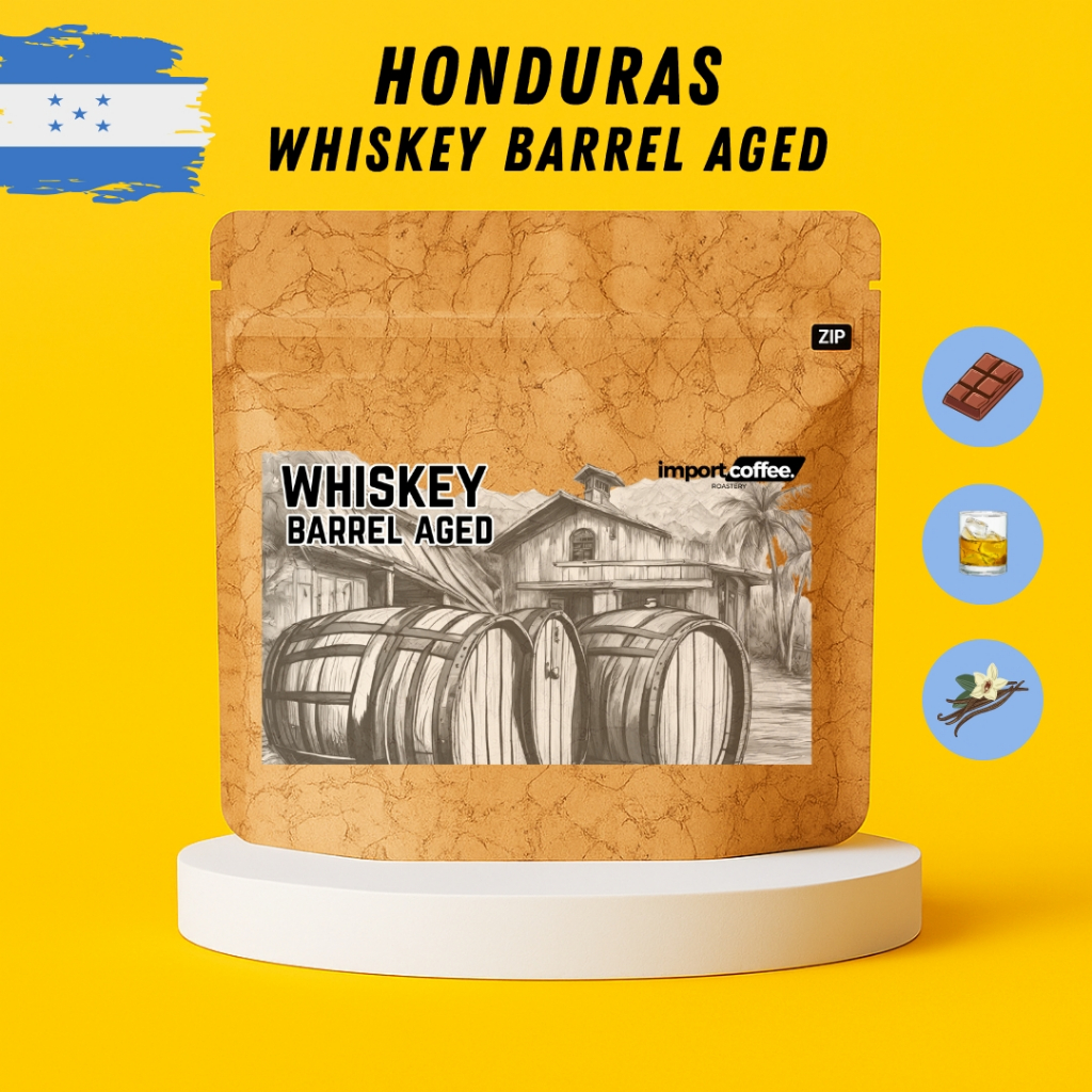 IMport coffee bean เมล็ดกาแฟคั่ว  Whiskey Barrel Aged ขนาด 100g