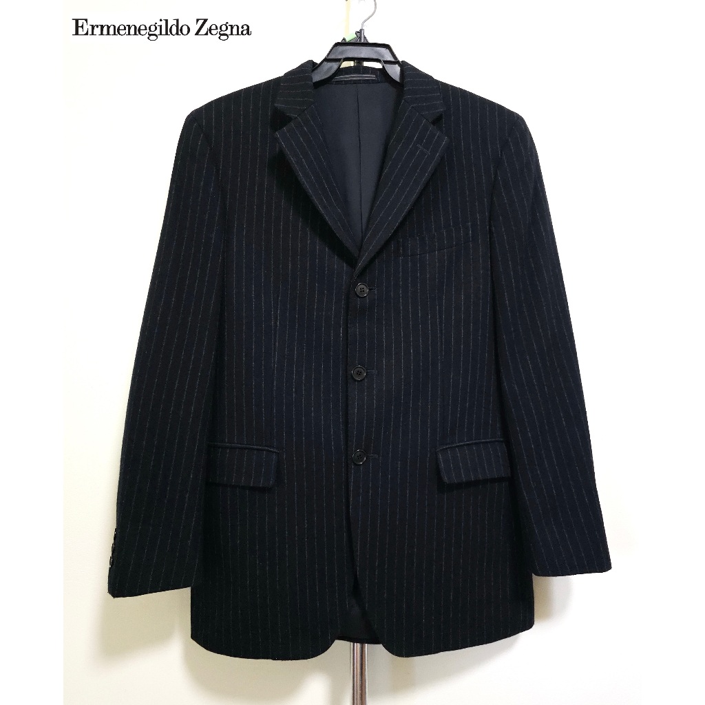 Ermenegildo Zegna เสื้อสูท สีดำ อก 41 นิ้ว มือสอง