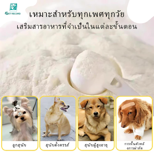 นมแพะผงแมว-สุนัข 300g โปรตีนสูง แคลเซียมสูง เสริมภูมิ thumbnail 6