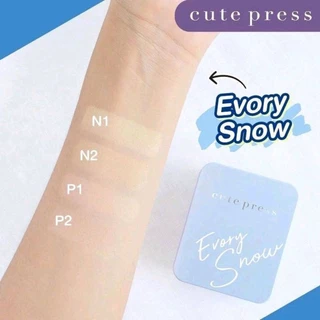 แป้งคิวเพรส CUTE PRESS EVORY SNOW ตลับฟ้า(ตลับจริง)
